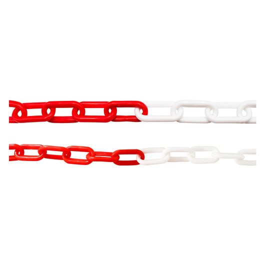 CATENA SEGNALETICA BICOLORE bianca / rossa - Ø mm. 8 x 50 x 26 x mt.5  - UNIKO