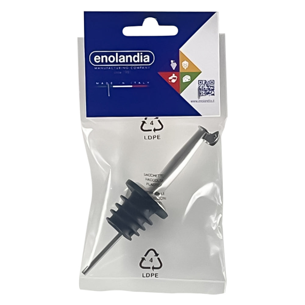 TAPPO VERSATORE 10,5 × 3 cm - colore nero  - ENOLANDIA