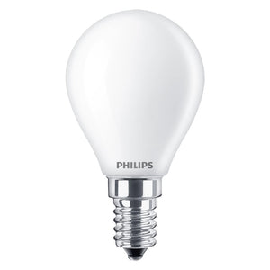 LAMPADA A LED 'SFERA' CALDA 2700K 4,3 W=40W E14 - 470 lm- 4 pezzi  - PHILIPS