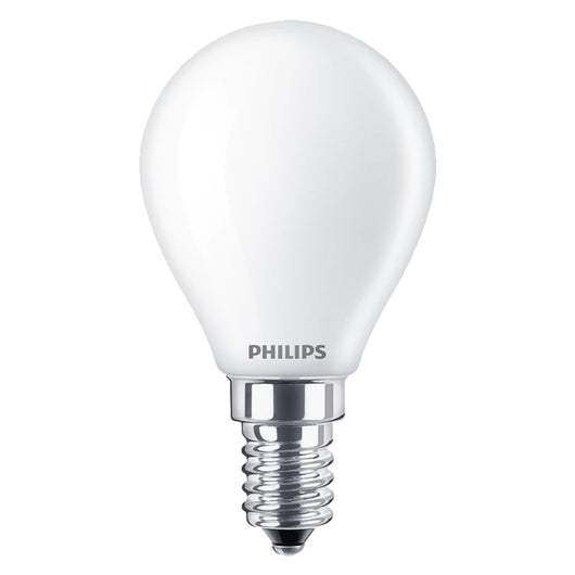 LAMPADA A LED 'SFERA' CALDA 2700K 4,3 W=40W E14 - 470 lm- 4 pezzi  - PHILIPS