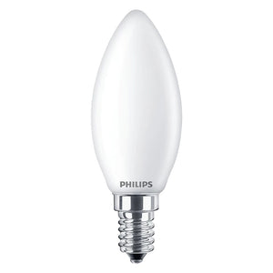 LAMPADA A LED 'OLIVA' CALDA 2700K 4,3 W=40W E14 - 470 lm- 4 pezzi  - PHILIPS