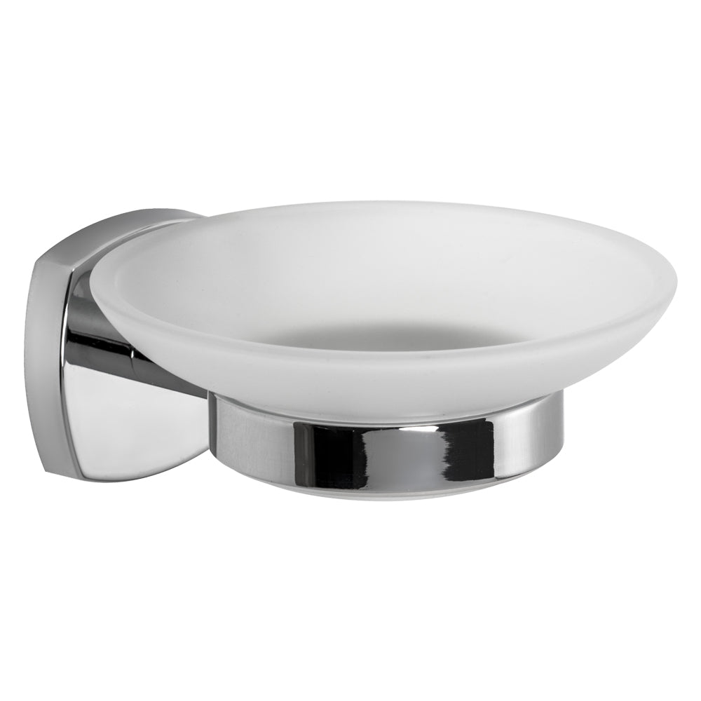 PORTA SAPONE SERIE 'STARTER' leghe metalliche - vetro opaco  - METAFORM