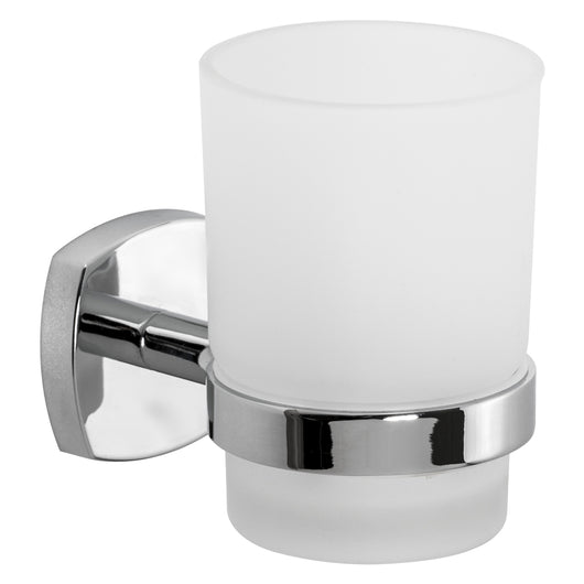 PORTA SPAZZOLINI SERIE 'STARTER' leghe metalliche - vetro opaco  - METAFORM