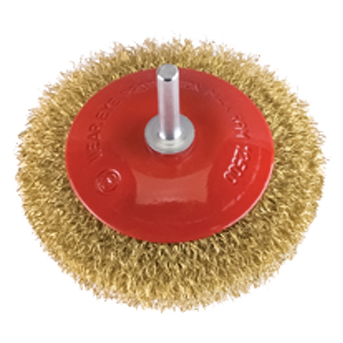 SPAZZOLA CIRCOLARE CONICA Ø mm 90 - gambo mm 6  - PG