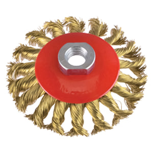 SPAZZOLA CIRCOLARE CONICA Ø mm 120 - foro M 14  - PG