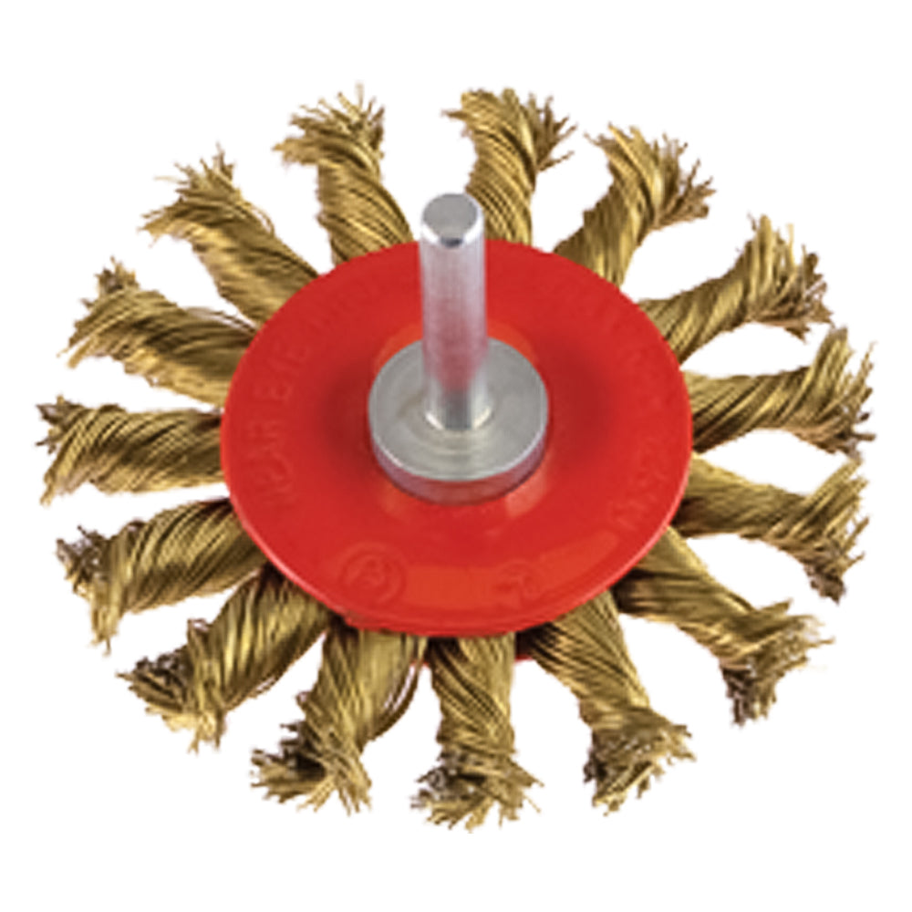 SPAZZOLA CIRCOLARE CON GAMBO Ø mm 100 - gambo mm 6  - PG