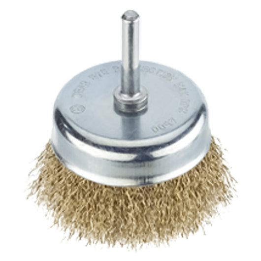 SPAZZOLA A TAZZA PER TRAPANO Ø mm 70 - gambo mm 6  - PG