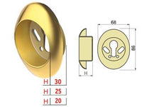 BOCCHETTA ANTISTRAPPO KT52 OTTONATO LUCIDO- - mm.68x86x25h - ø mm.50 (KT5238) - 1 pezzi DISEC
