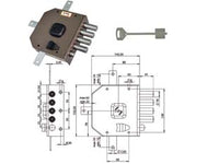SERRATURA QUINTUPLICE DA APPLICARE CON SCROCCO DOPPIA MAPPA 416- - mm.63 SX - 1 pezzi MOIA