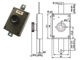 SERRATURA APPLICARE PER ANTINE CON POMOLO INTERNO- - (140P) - 1 pezzi MOIA