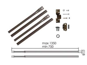 ASTE PER SERRATURA TRIPLICE 100T- - ø mm.18 - 1 pezzi MOIA