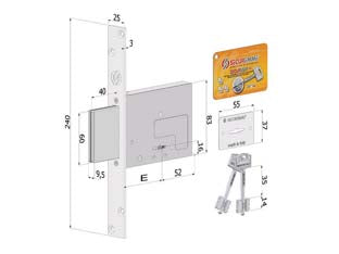 SERRATURA INFILARE A DOPPIA MAPPA 2031- - mm.70 (2031XZB7025AM2) - 1 pezzi SECUREMME