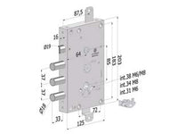 SERRATURA TRIPL. APPLIC P/PORTE BLIND. CIL.EU REV. INT.37 TOPGEAR 1651- (1651SCR0337CXX) - 1 pezzi SECUREMME
