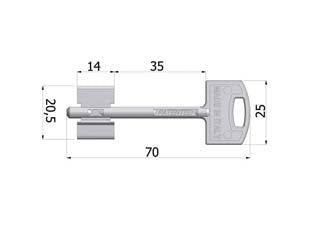 CHIAVE DOPPIA MAPPA SECURMAP 14- - (0C14XNISBOZ) - 5 pezzi SECUREMME