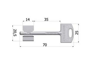CHIAVE DOPPIA MAPPA SECURMAP 14- - (0C14XNISBOZ) - 5 pezzi SECUREMME