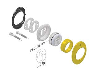 DEFENDER MECCANICO 4280 MECDEF OTTONE LUCIDO- - ø mm.46x20h. - interasse mm.38 - 1 pezzi SECUREMME