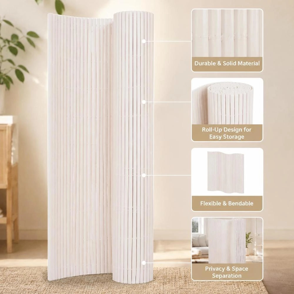 Double-sided Garden Fence 90x400 Cm White