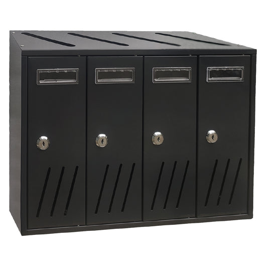 CASSETTA POSTALE 4 posti - antracite - 42,5x17,5x H. 30  - KASART