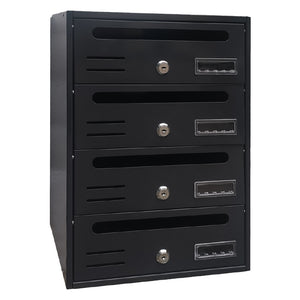 CASSETTA POSTALE 4 posti - antracite - cm. 30,2x17,5x H. 42,5  - KASART