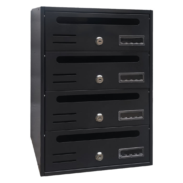 CASSETTA POSTALE 4 posti - antracite - cm. 30,2x17,5x H. 42,5  - KASART