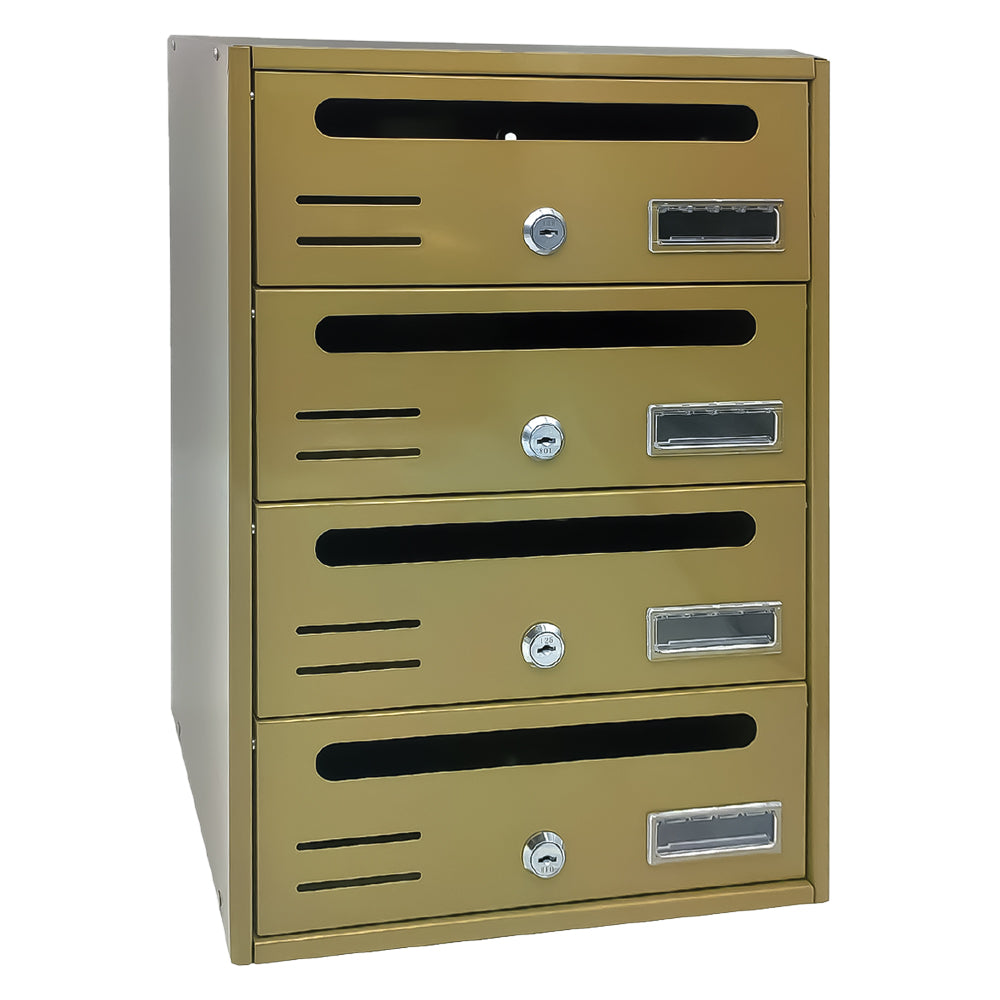 CASSETTA POSTALE 4 posti - bronzo - cm. 30,2x17,5x H. 42,5  - KASART