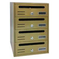 CASSETTA POSTALE 4 posti - bronzo - cm. 30,2x17,5x H. 42,5  - KASART