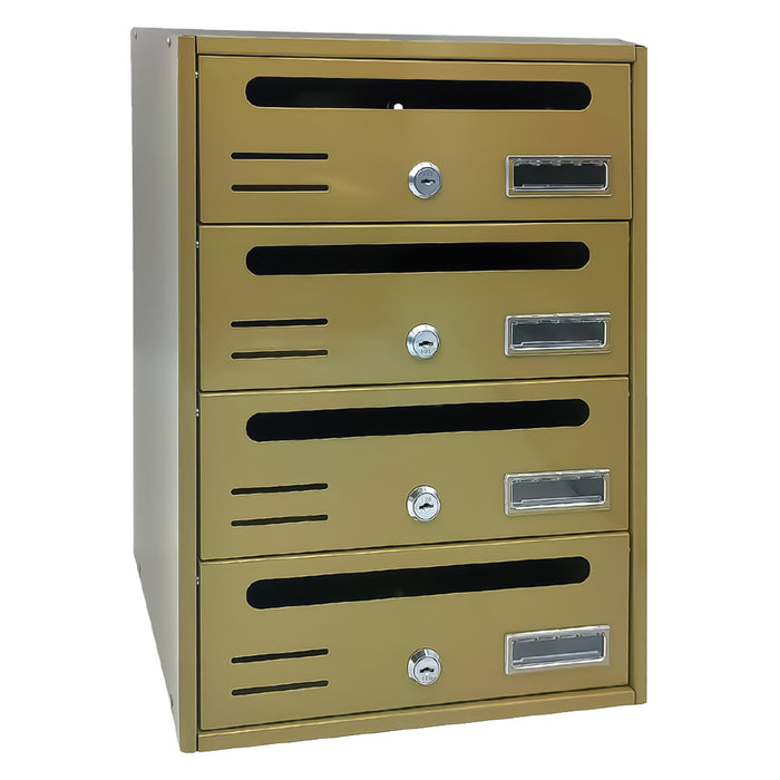 CASSETTA POSTALE 4 posti - bronzo - cm. 30,2x17,5x H. 42,5  - KASART