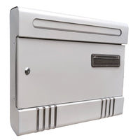 CASSETTA POSTALE 'JASMINE' cm 36,5x6,5x h 29 - argento  - KASART