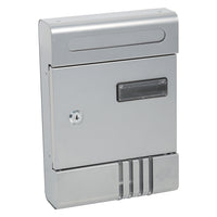 CASSETTA POSTALE 'JASMINE SMALL' cm 20,5x6,5x h 29 - color argento  - KASART