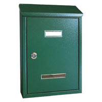 CASSETTA POSTALE 'PEONIA' cm 24,5 x 7,5 x H.36 - verde muschio  - KASART