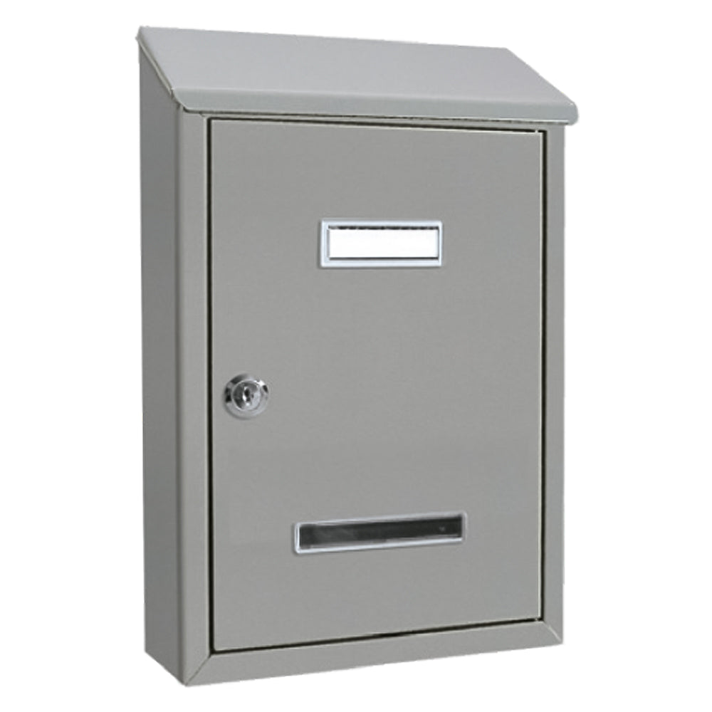 CASSETTA POSTALE 'PEONIA' cm 24,5x7,5x H.36 - grigio argento  - KASART
