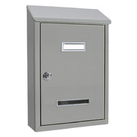 CASSETTA POSTALE 'PEONIA' cm 24,5x7,5x H.36 - grigio argento  - KASART