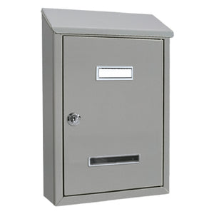 CASSETTA POSTALE 'PEONIA' cm 24,5x7,5x H.36 - grigio argento  - KASART