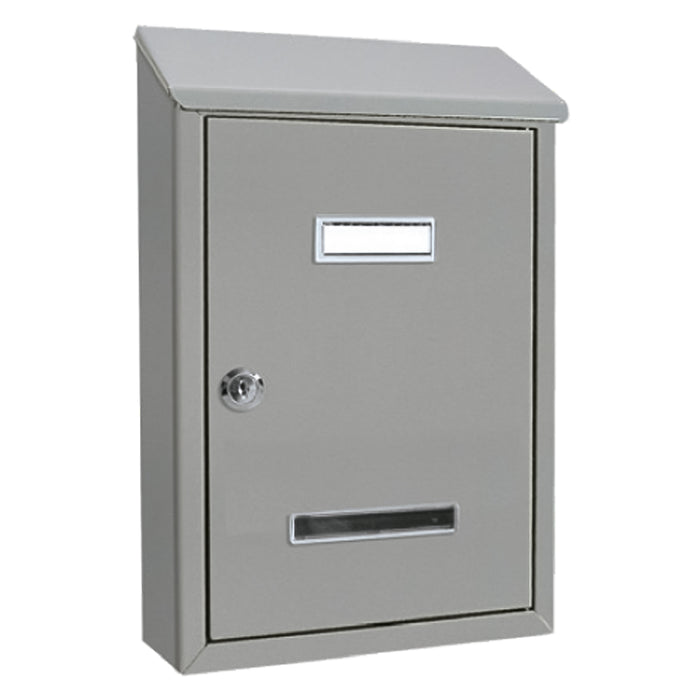 CASSETTA POSTALE 'PEONIA' cm 24,5x7,5x H.36 - grigio argento  - KASART