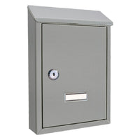CASSETTA POSTALE 'NINFEA' cm 20,5 x 6,8 x H.30 - grigio argento  - KASART
