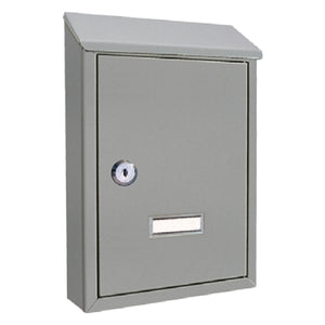 CASSETTA POSTALE 'NINFEA' cm 20,5 x 6,8 x H.30 - grigio argento  - KASART