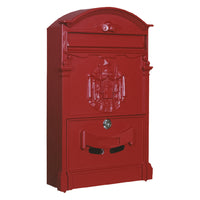 CASSETTA POSTALE 'CAMELIA' cm 25,5 x 9 x H.41 - rosso fuoco  - KASART