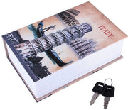 Cassa di Sicurezza con Chiusura a Chiave - Rafforzata - Scatola Carta/Metallo - Deposito Denaro - Deposito Gioielli - Dimensioni 18 x 11,5 x 5,5 cm - Cassa di Sicurezza Rafforzata