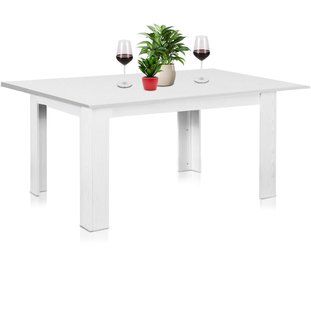 Tavolo Allungabile Cucina Sala Pranzo 110 a 150cm Bianco Frassinato Estensibile