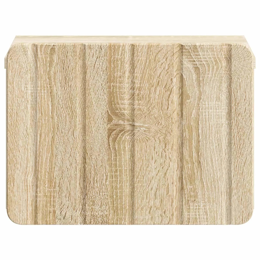 Comodino | Armadio da Notte | Mobiletto da notte a muro Rovere Sonoma 33 x 34,5 x 24 cm