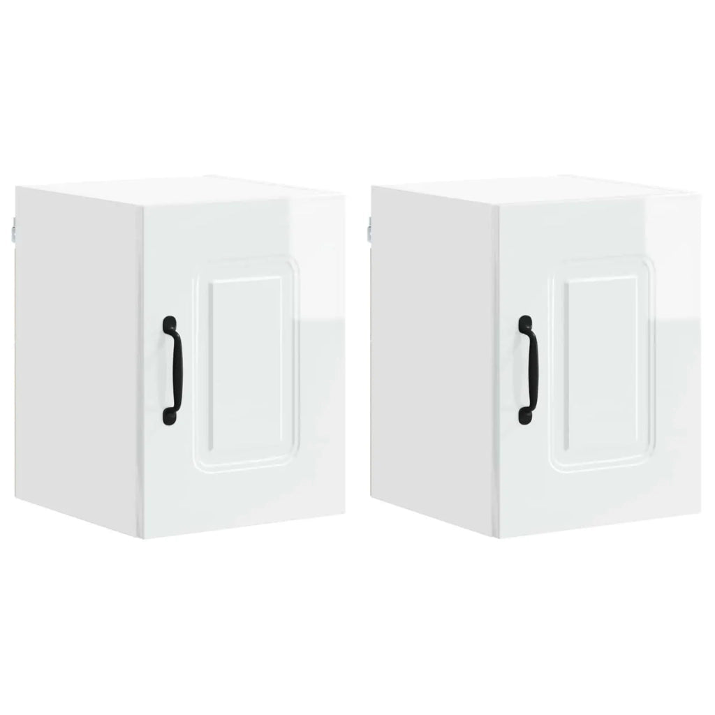 Mobile da cucina 2 pz-Set di 2 Armadio da cucina Bianco Lucido 30 x 31 x 40 cm 841042