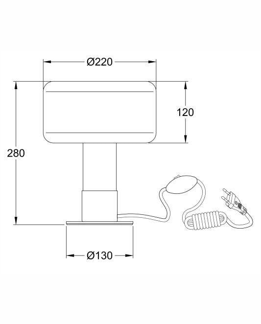 Lampada da Tavolo Flick Trasparente, Struttura in Metallo e Vetro Borosilicato, Dimmerabile al Tocco, Attacco E14 15W, IP20 - Flick