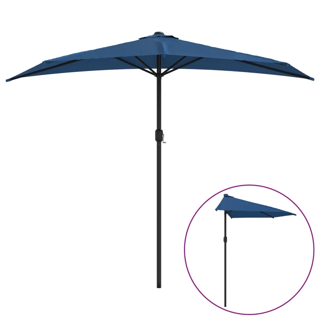 Ombrellone Balcone Palo in Alluminio Blu 270x135x245 cm a MetÃ 