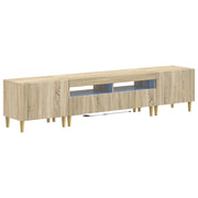 Mobile TV LED a 5 pezzi Rovere Sonoma Legno ingegnerizzato 3416596