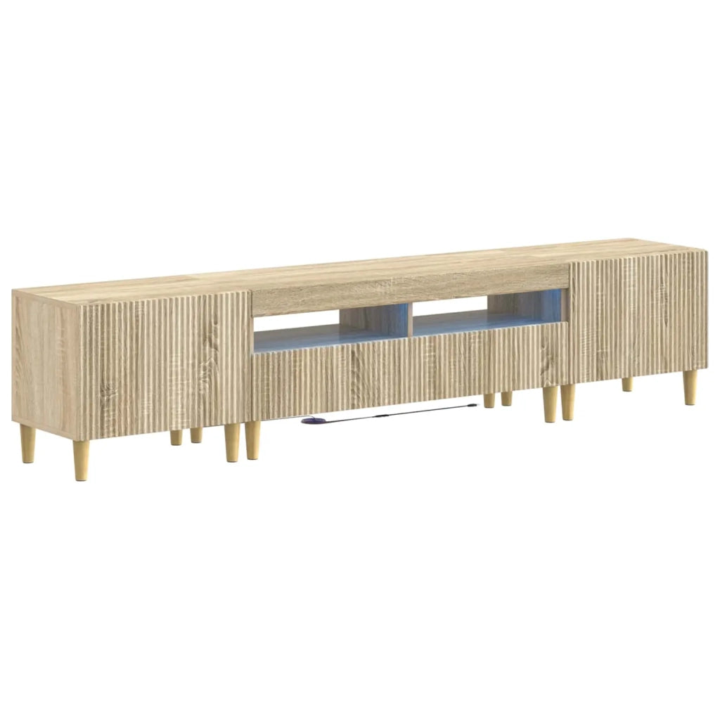 Mobile TV LED a 5 pezzi Rovere Sonoma Legno ingegnerizzato 3416596