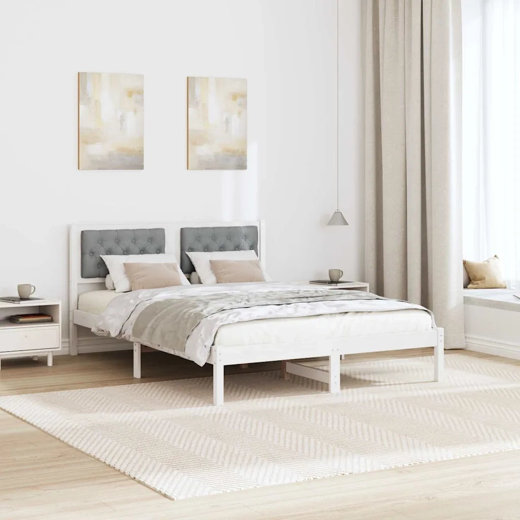 Struttura del letto Grigio chiaro 140 x 200 cm Pino massello 878188