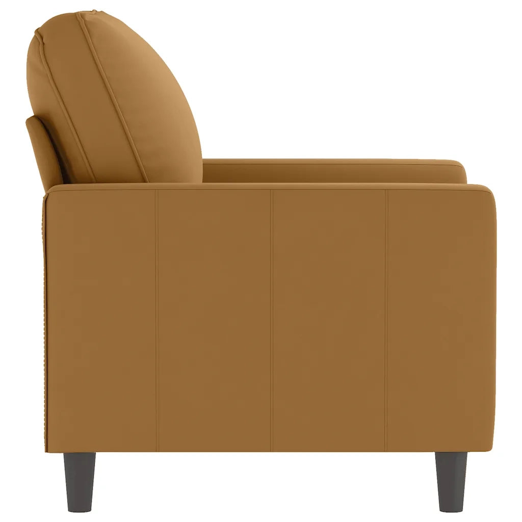 Fauteuil Marron 60 cm Velours