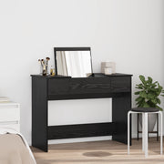 Toeletta con Specchio Rovere Nero 100x45x76 cm