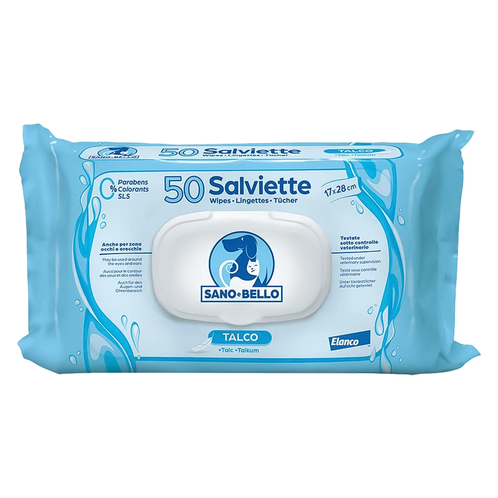 SALVETTE DETERGENTI 'SANO E BELLO' profumazione al talco  - SANO E BELLO