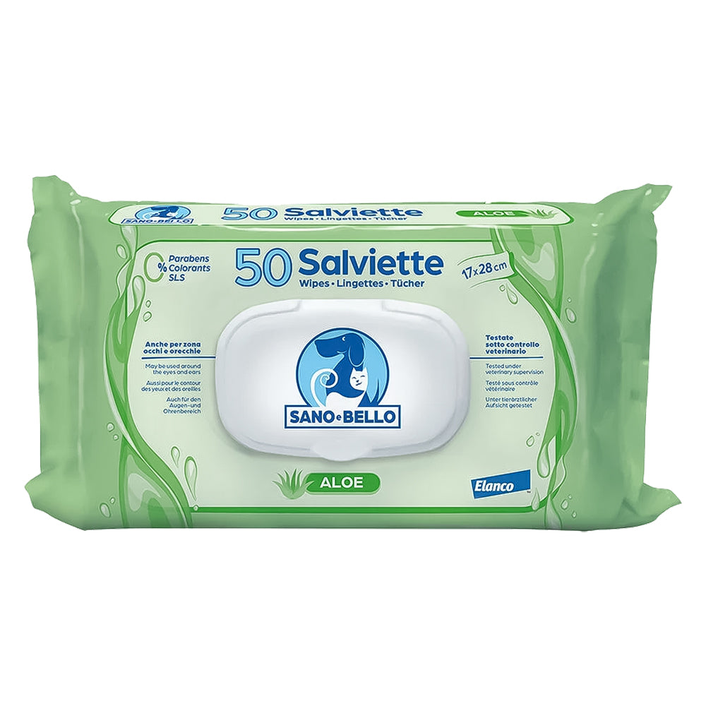 SALVETTE DETERGENTI 'SANO E BELLO' profumazione aloe  - SANO E BELLO